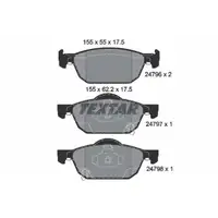 TEXTAR 2479601 Bremsbel&auml;ge Bremskl&ouml;tze f&uuml;r HONDA Accord 8 CU CW mit 296mm vorne