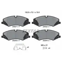 TEXTAR 2502201 Brake pads for LAND ROVER Discovery, Range Rover, Evoque, and Sport 1 and 2 (front)
