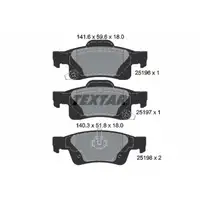 TEXTAR 2519601 Bremsbel&auml;ge Bremskl&ouml;tze f&uuml;r JEEP Grand Cherokee 4 WK WK2 hinten
