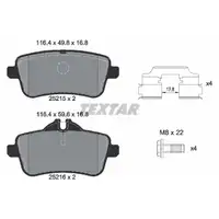 TEXTAR 2521505 Bremsbel&auml;ge Bremskl&ouml;tze f&uuml;r MERCEDES M GL GLE GLS W166 X166 C292 hinten