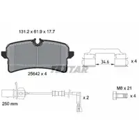 TEXTAR 2564201 Bremsbel&auml;ge + Warnkontaktsensor f&uuml;r AUDI A6 C7 4G PR-1KU 4H PR-2EM hinten