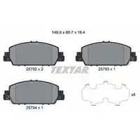 TEXTAR 2579201 Bremsbel&auml;ge Bremskl&ouml;tze f&uuml;r HONDA HR-5 RU 1.5/i-VTEC 1.6 i-DTEC vorne