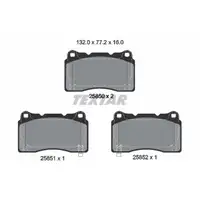 TEXTAR 2585001 Brake Pads for HONDA Civic 2010&ndash;2011 2.0 Type R 320/330 hp (front)