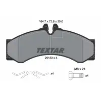 TEXTAR 2915301 Bremsbel&auml;ge f&uuml;r MERCEDES-BENZ Sprinter B904 VW LT 28-46 2 vorne/hinten