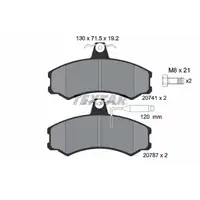 TEXTAR 2074101 Bremsbel&auml;ge + Warnsensor f&uuml;r CITROEN C25 FIAT Ducato 280 290 PEUGEOT vorne