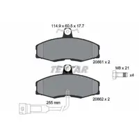 TEXTAR 2086109 Brake Pads + Warning Contact Sensor for FORD Sierra 1 1.3 1.6 (Front)