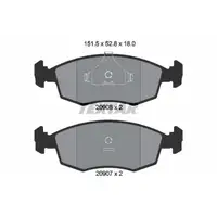 TEXTAR 2090802 Brake Pads for FORD Escort 4, 5, 6, Orion 3, Scorpio 1, Sierra 1, 2 (front)