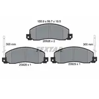 TEXTAR 2092602 Bremsbel&auml;ge + Warnkontaktsensor f&uuml;r OPEL Arena RENAULT 1980-2001 vorne