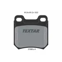 TEXTAR 2105002 Brake Pads for OPEL Omega A B (Sept. 1988) and Senator B B (rear)