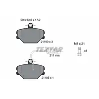 TEXTAR 2110005 Bremsbel&auml;ge + Warnsensor f&uuml;r FIAT Tempra 159_ Tipo 160_ ohne ABS vorne