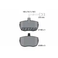 TEXTAR 2116002 Bremsbel&auml;ge + Warnsensor f&uuml;r LAND ROVER Discovery 1 LJ Range Rover 1 vorne