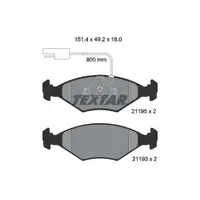 TEXTAR 2119501 Bremsbel&auml;ge + Warnkontaktsensor f&uuml;r FIAT Duna Fiorino 146_ 147_ vorne