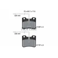 TEXTAR 2126702 Bremsbel&auml;ge + Warnsensor f&uuml;r CITROEN AX Saxo PEUGEOT 106 1 2 1.0 1.1 vorne