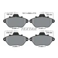 TEXTAR 2129603 Bremsbel&auml;ge + Warnkontaktsensor f&uuml;r CITROEN XM Y3 bis ORGA 05228 vorne