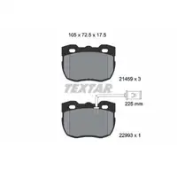 TEXTAR 2145905 Bremsbel&auml;ge + Sensor f&uuml;r LAND ROVER Discovery 1 LJ ab Fgst. MA081992 vorne
