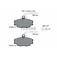 TEXTAR 2146002 Bremsbel&auml;ge + Warnkontaktsensor f&uuml;r CITROEN ZX/Break N2 vorne 95658557