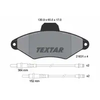 TEXTAR 2163102 Bremsbel&auml;ge + Warnkontaktsensor f&uuml;r CITROEN Xantia/Break X1_ X2_ vorne