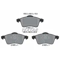 TEXTAR 2188302 Bremsbel&auml;ge f&uuml;r VW California Transporter T4 15 Zoll 01.1996-04.1999 vorne