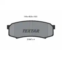 TEXTAR 2194701 Bremsbel&auml;ge Bremskl&ouml;tze f&uuml;r MITSUBISHI Pajero 4 langer Radstand hinten