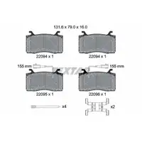 TEXTAR 2209401 Bremsbel&auml;ge + Warnsensor f&uuml;r ALFA ROMEO Giulia 952 mit 330mm Stelvio vorne