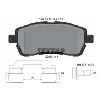 TEXTAR 2219103 Bremsbel&auml;ge Bremskl&ouml;tze Bremssteine f&uuml;r FORD Ka+ 1.2/Ti-VCT 1.5 TDCi vorne