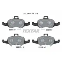 TEXTAR 2220501 Bremsbel&auml;ge Bremskl&ouml;tze f&uuml;r AUDI TT TTS FV PR-1LK/1LH/1LW vorne