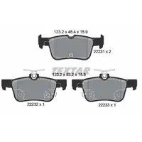 TEXTAR 2223101 Bremsbel&auml;ge Bremskl&ouml;tze f&uuml;r FORD Galaxy CK S-Max CJ 16 Zoll hinten