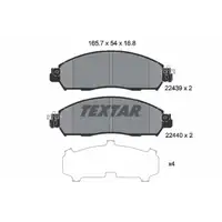 TEXTAR 2243901 Bremsbel&auml;ge f&uuml;r NISSAN Navara D23 bis 05.2019 RENAULT Alaskan vorne