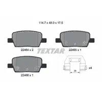 TEXTAR 2246401 Bremsbel&auml;ge f&uuml;r CHEVROLET Camaro 2.0 Turbo 275 PS JL9 ab 08.2016 hinten