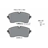 TEXTAR 2248501 Bremsbeläge für LAND ROVER Range Rover Evoque L538 L551 18 Zoll vorne