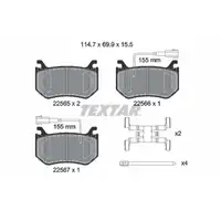 TEXTAR 2256501 Bremsbel&auml;ge + Warnsensor f&uuml;r ALFA ROMEO Giulia 952_ Stelvio 949_ 2.9 hinten