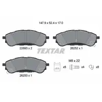 TEXTAR 2269301 Bremsbel&auml;ge Bremskl&ouml;tze Bremsbelagsatz f&uuml;r FORD Ranger TKE hinten 2230083