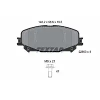 TEXTAR 2280301 Front Brake Pads for RENAULT Captur 2, Espace 5, Megane 4, Scenic 4, and Talisman