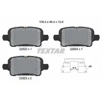 TEXTAR Bremsscheiben + Bel&auml;ge f&uuml;r OPEL Insignia B 16 Zoll ab Fgst. M1000001 vorne + hinten