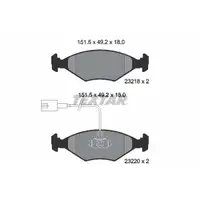 TEXTAR 2321801 Bremsbel&auml;ge + Warnsensor f&uuml;r VW Palio 178_ 171_ 1.2 1.7 bis 03.1998 vorne
