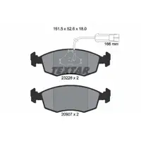TEXTAR 2322702 Bremsbel&auml;ge + Warnsensor f&uuml;r FIAT Palio Weekend 1.6 100 bis 09.2000 vorne