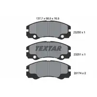 TEXTAR 2325001 Brake Pads + Warning Contact Sensor for OPEL Frontera B with On-Board Computer (Front)