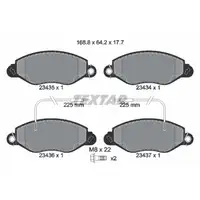 TEXTAR 2343501 Bremsbel&auml;ge + Warnsensor f&uuml;r NISSAN Cabstar E TL_ VL_ 09.2001-12.2003 vorne
