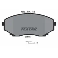 TEXTAR 2351501 Bremsbel&auml;ge f&uuml;r MAZDA E Kasten SR2 ab 08.1999 MPV 1 LV 2 LW vorne
