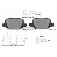 TEXTAR 2351705 Bremsbel&auml;ge + Warnkontaktsensor f&uuml;r ALFA ROMEO Mito 955_ hinten