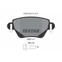 TEXTAR 2355701 Bremsbel&auml;ge f&uuml;r FORD Mondeo 3 bis 08.2004 JAGUAR X-Type 1 bis Fgst. hinten