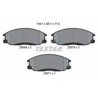 TEXTAR 2356901 Bremsbel&auml;ge f&uuml;r HYUNDAI H-1/Starex Santa Fe 1 SM Trajet FO XG vorne