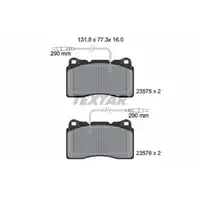TEXTAR 2357501 Bremsbel&auml;ge + Warnsensor f&uuml;r CITROEN C8 FIAT Ulysse PEUGEOT 607 807 vorne