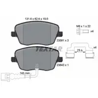 TEXTAR 2358102 Bremsbel&auml;ge + Warnsensor f&uuml;r VW Polo 9N 1.8 GTI 1.9 TDI Ibiza 3 2 vorne