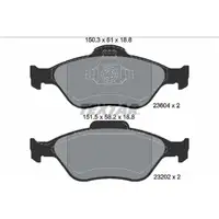 TEXTAR 2360406 Bremsbel&auml;ge f&uuml;r FORD Courier Fiesta 4 5 Fusion Ka RB Puma EC MAZDA 2 vorne