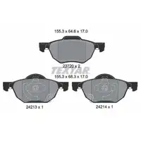 TEXTAR 2372001 Bremsbel&auml;ge Bremskl&ouml;tze f&uuml;r HONDA Accord 7 2.0 2.4 2.2 i-CTDi vorne