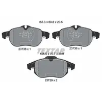 TEXTAR 2373807 Bremsbel&auml;ge f&uuml;r OPEL Astra H Zafira B OPC Signum CC Vectra C SAAB 9-3 vorne
