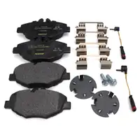 TEXTAR Brake Discs + Pads + Sensor for MERCEDES W211 E200/220CDI with Sport Package (Front)