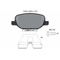 TEXTAR 2376001 Bremsbel&auml;ge f&uuml;r ALFA ROMEO 159 Brera Spider 939_ LANCIA Thesis 841_ hinten