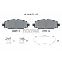 TEXTAR 2383101 Brake Pads for JEEP Wrangler 4 2.0 T-GDi 2.2 Multijet 2 (Rear)